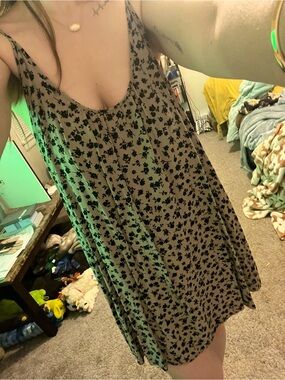 Forever 21 Casual Brown Floral Swing Dress